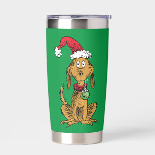 Max der Hund mit Santa-Hut Thermobecher
