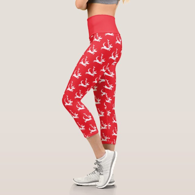 Max die Rentier-Silhouette Capri Leggings (Links)