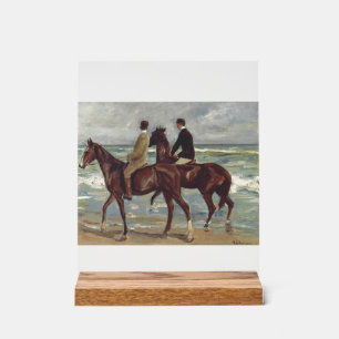 Max Liebermann: Zwei Reiter am Strand Kunst Acrylschild