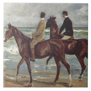Max Liebermann: Zwei Reiter am Strand Kunst Fliese