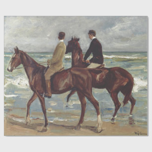 Max Liebermann: Zwei Reiter am Strand Kunst Geschenkpapier