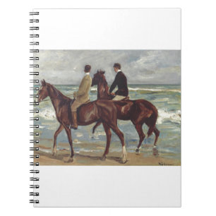 Max Liebermann: Zwei Reiter am Strand Kunst Notizblock