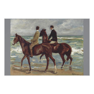 Max Liebermann: Zwei Reiter am Strand Kunst Poster