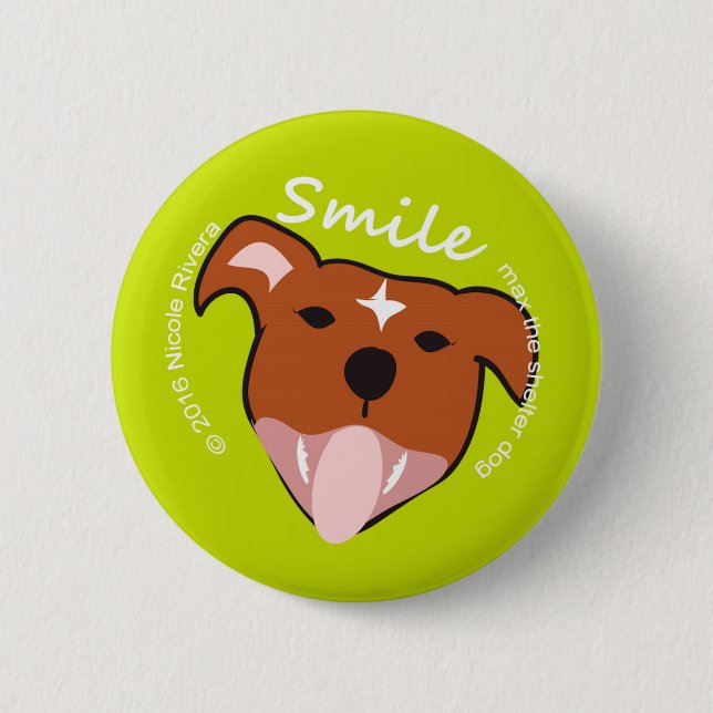 Max. Taste für Lächeln 2 1/4" Button (Vorderseite)