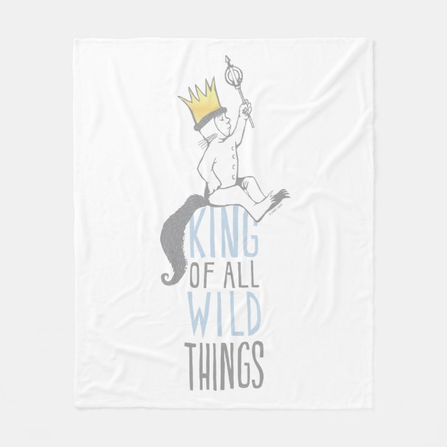Max | The King of All Wild Things - Blue Fleecedecke (Vorderseite)