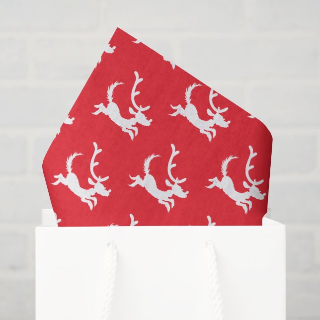 Max the Reindeer Silhouette Seidenpapier (Geschenktüte)