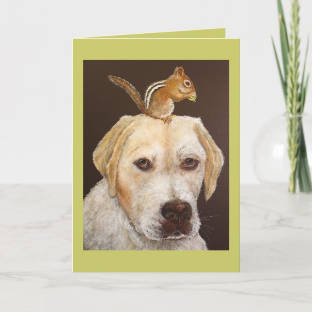 Max und Mr. Chipmunk-Karte Karte (Vorderseite)