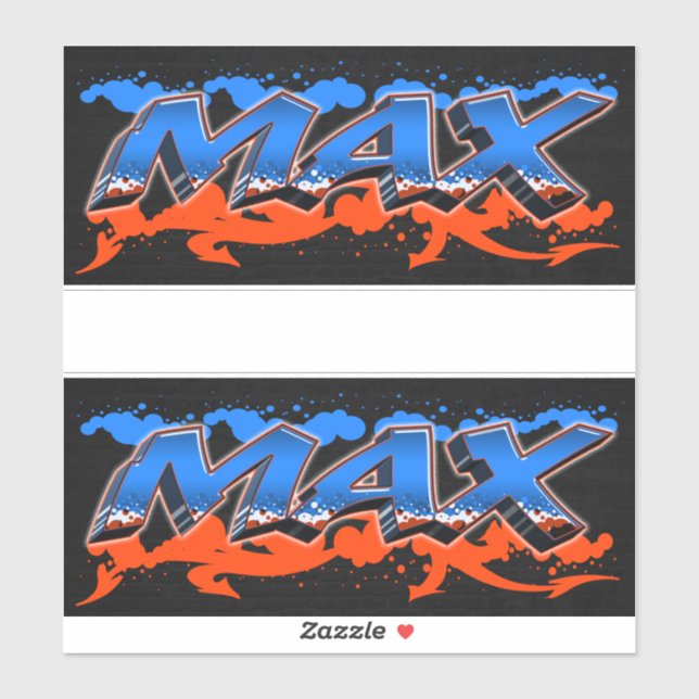 Max Vorname Name Graffiti Aufkleber Sticker (Blatt)
