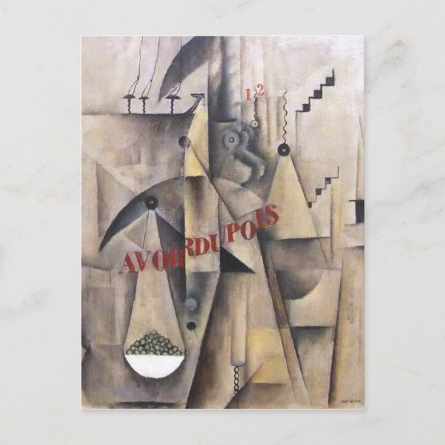 Max Weber Cubism Painting Postkarte (Vorderseite)