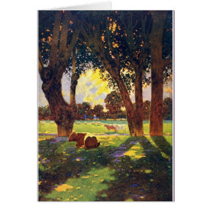 Maxfield Parrish - abandonnez avec la carte de