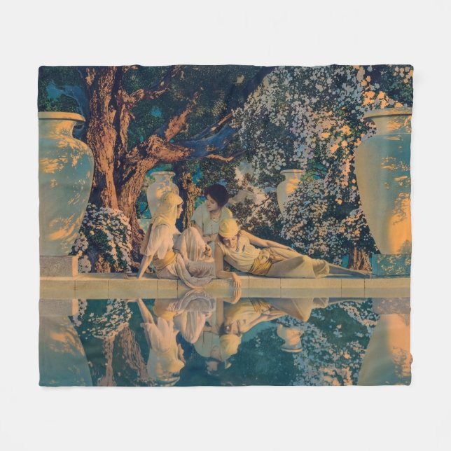 Maxfield Parrish Der Garten Allahs 1918 Fine Art Fleecedecke (Vorderseite (Horizontal))
