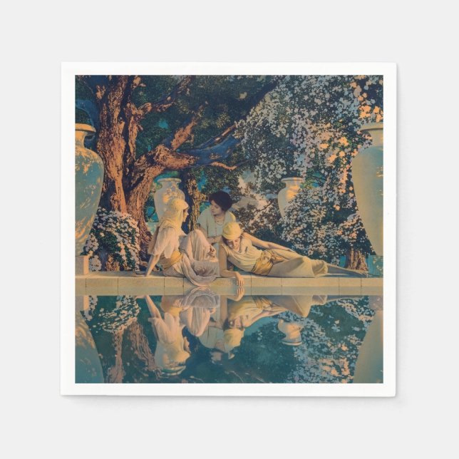 Maxfield Parrish Der Garten Allahs 1918 Fine Art Serviette (Vorderseite)