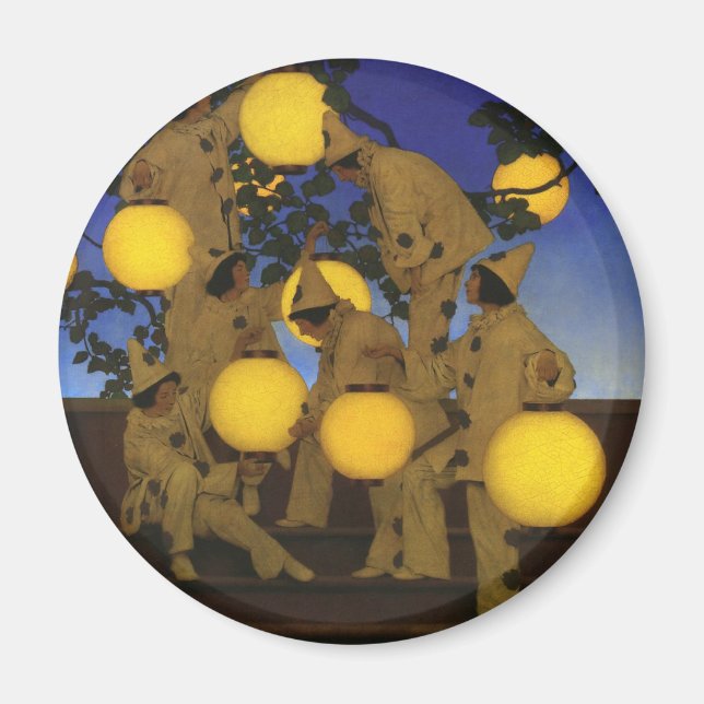 Maxfield Parrish Die Fackelträger 1908 Vintage Magnet (Vorne)