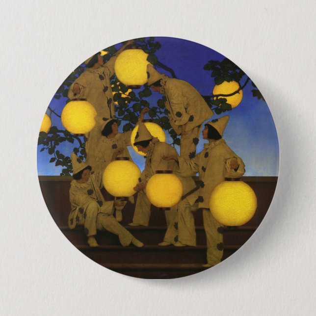 Maxfield Parrish Die Laternen Träger 1908 Vintage Button (Vorderseite)