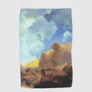 Maxfield Parrish Morgen 1922 Wolke Blau Fine Art Golfhandtuch