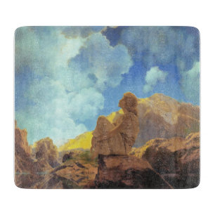 Maxfield Parrish Morgen 1922 Wolke Blau Fine Art Schneidebrett
