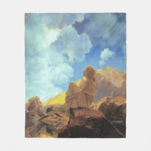Maxfield Parrish Morgen 1922 Wolken Blau Fine Art Fleecedecke