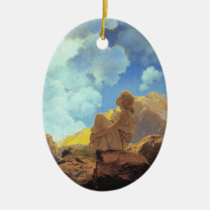 Maxfield Parrish Morgen 1922 Wolken Blau Fine Art Keramik Ornament