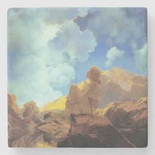 Maxfield Parrish Morgen 1922 Wolken Blau Fine Art Steinuntersetzer
