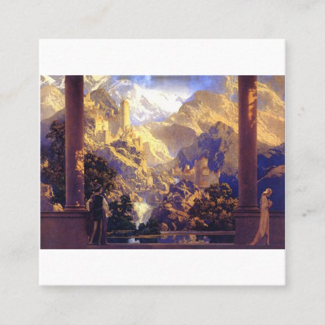 Maxfield Parrish Romance 1922 Quadratische Visitenkarte (Vorderseite)