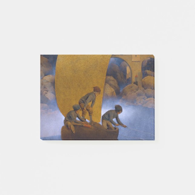 Maxfield Parrish Wynken Blynken und Nod Post-it Klebezettel (Vorderseite)