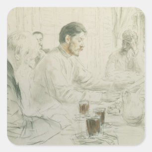 Maxim Gorky liest sein Gedicht "Kinder" Quadratischer Aufkleber