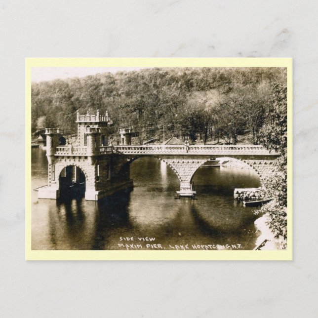 Maxim Pier, Lake Hopatcong, New Jersey Vintag Postkarte (Vorderseite)