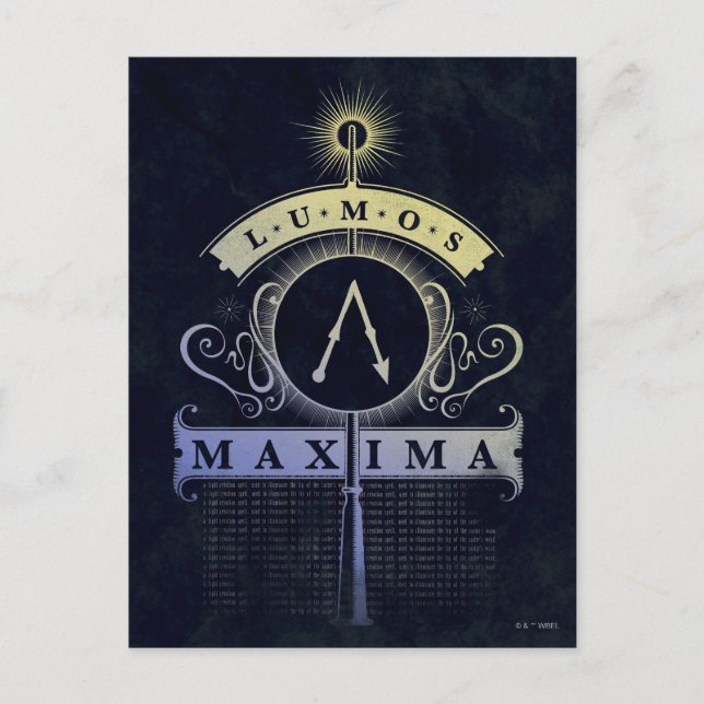 Maxima Harry Potter-Bann-| Lumos grafisch Postkarte (Vorderseite)