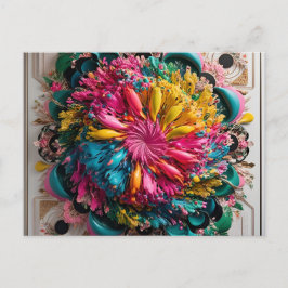 Maximal druckbar Abstrakt farbig Postkarte