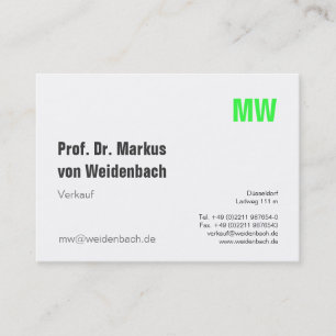 Maximal Elegant grün Visitenkarte