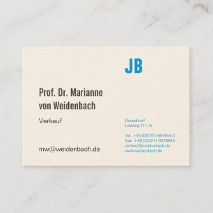 Maximal elegant visitenkarte