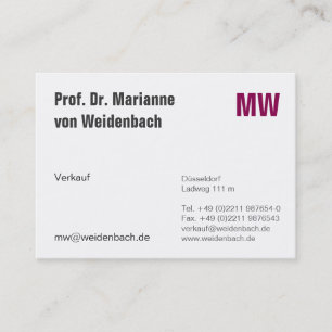 Maximal Elegant Visitenkarte