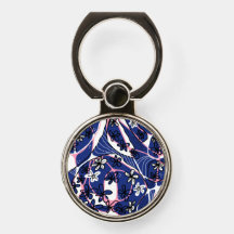 Maximal floral neuro Art - Blue Pink White