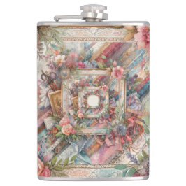 Maximal Vintage Dekoupage Flachmann