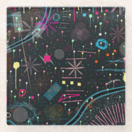 Maximalist Abstract Expression  Glasuntersetzer