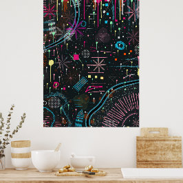 Maximalist Abstract Expression  Poster