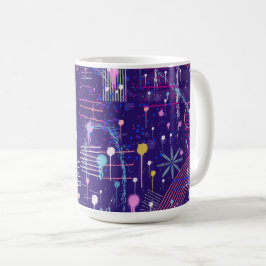 Maximalist Abstract on Purple Kaffeetasse