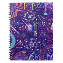 Maximalist Abstract on Purple Notizblock