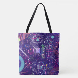 Maximalist Abstract on Purple Tasche