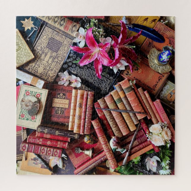 Maximalist Bibliophile Schreibwriter Puzzle (Vertikal)