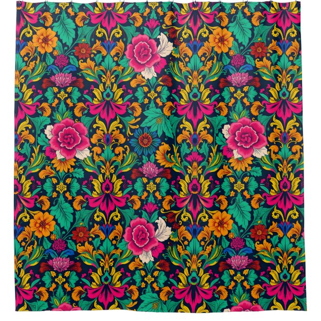 Maximalist Dreamscape Duschvorhang (Vorderseite)