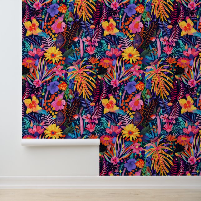 Maximalist Floral Tropics Tapete (Anwendung)