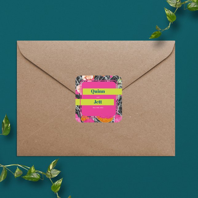 Maximalist Modern Marbour Quadratischer Aufkleber (Von Creator hochgeladen)