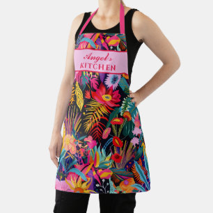 Maximalist Tropical Floral Dschungel Schürze