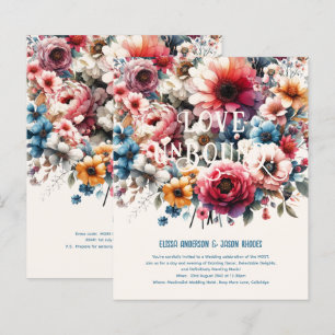 Maximalist Wedding Einladungen Blumenthema GOLD