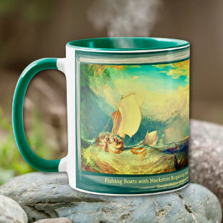 Maximalistisch gestrichene Fischerboote Tasse
