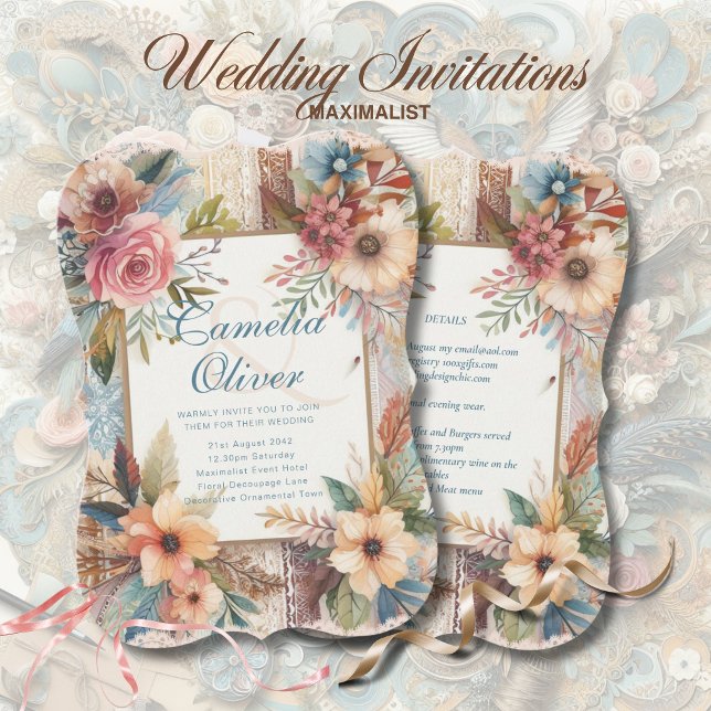 Maximalistische Einladungen für Hochzeiten mit vie (Von Creator hochgeladen)