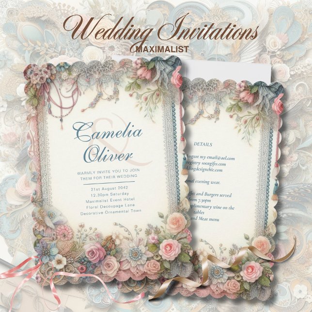 Maximalistische Einladungen für Hochzeiten mit vie (Von Creator hochgeladen)