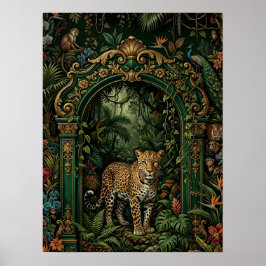 Maximalistischer Dekor Leopard Poster