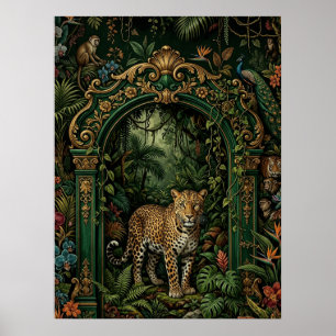 Maximalistischer Dekor Leopard Poster